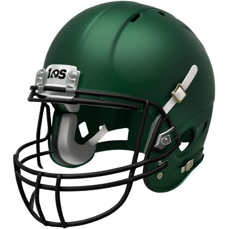 College football player helmet in dark green color ( black player ) emoji