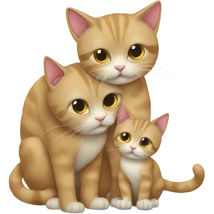 two cats in love emoji