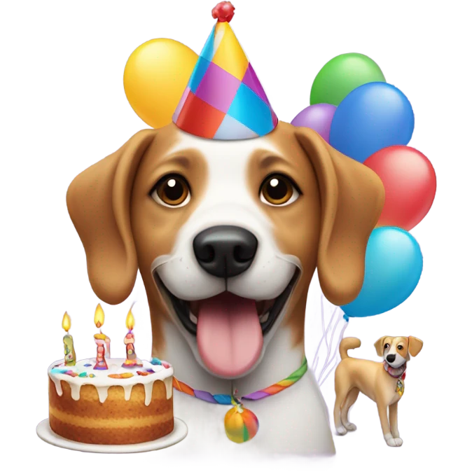 Dog birthday emoji