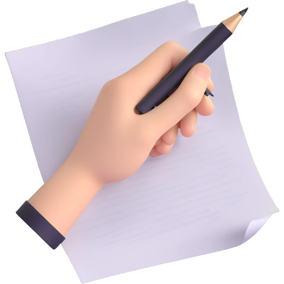 A hand furiously scribbling on a piece of paper with a pen or pencil. The paper is messy with random lines and doodles emoji