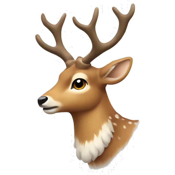deer with white bow on horn emoji