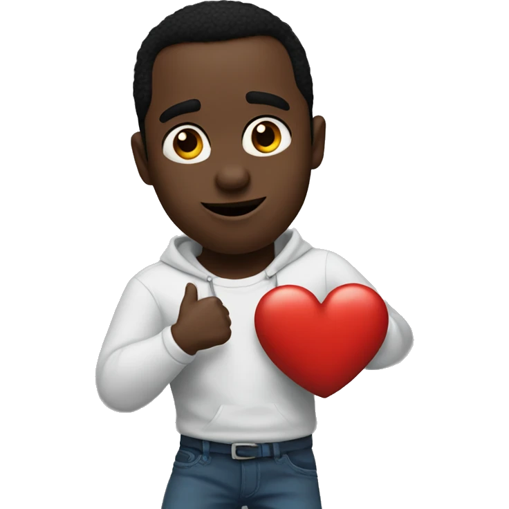 Diddy posing heart emoji
