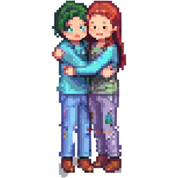 two friends hugging emoji