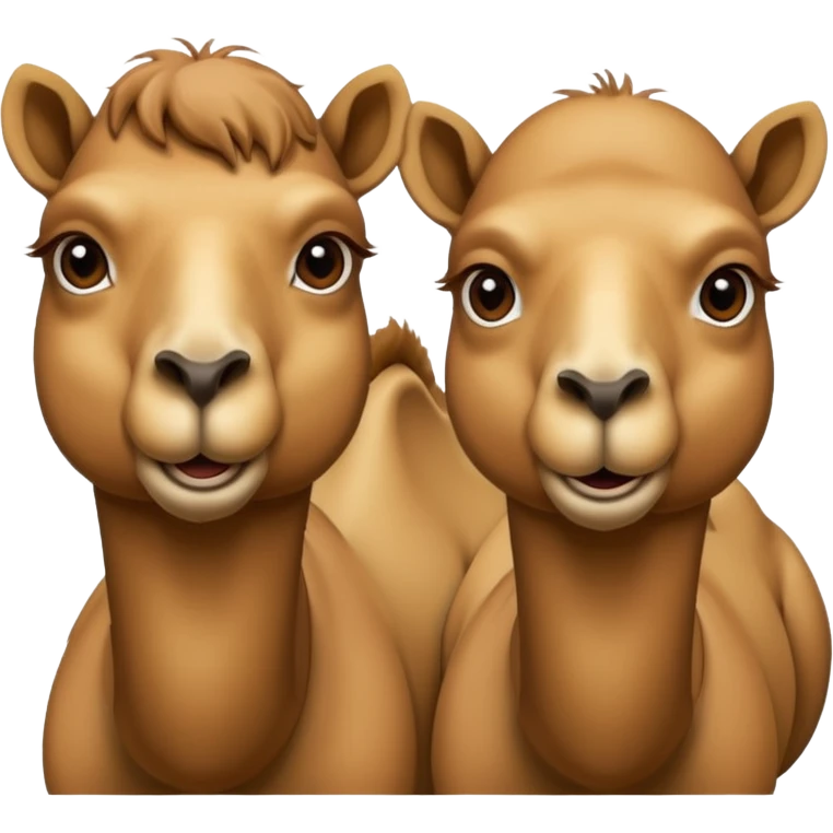 High resolution camels without fur emoji