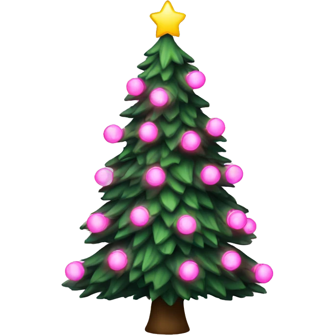  Christmas tree with pink lights  emoji