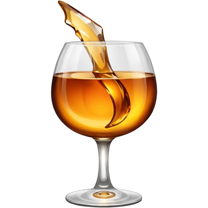 glass of brendy emoji