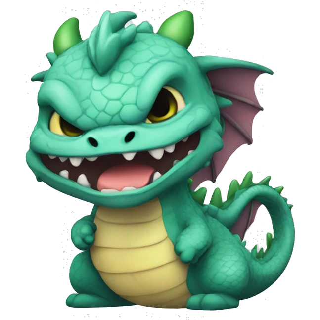 dragon cute angry smoke breathing emoji