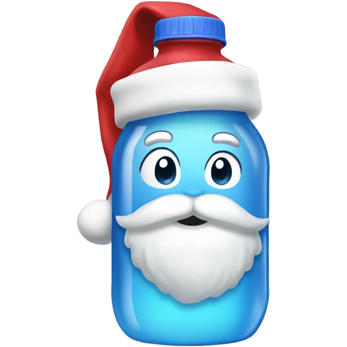 water bottle santa emoji