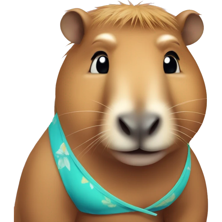 Capybara wearing a bikini emoji