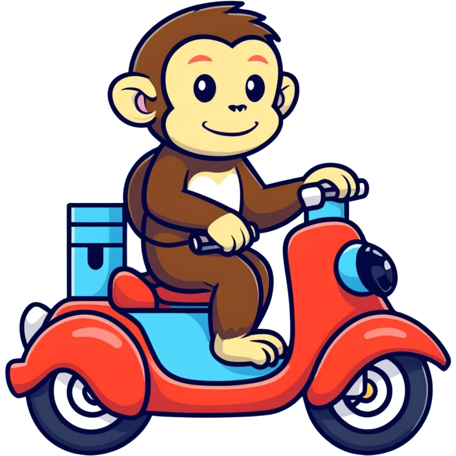 Monkey riding Elon musk emoji