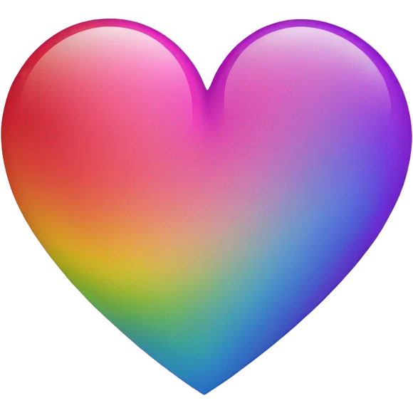 Rainbow heart  emoji