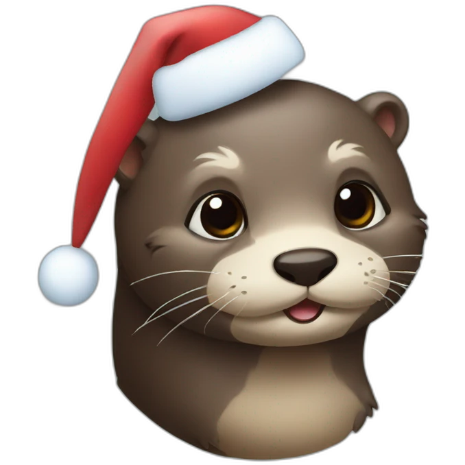 Christmas otter emoji