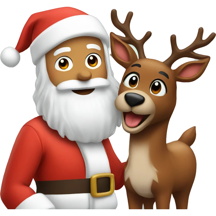 Santa with Rudolph  emoji