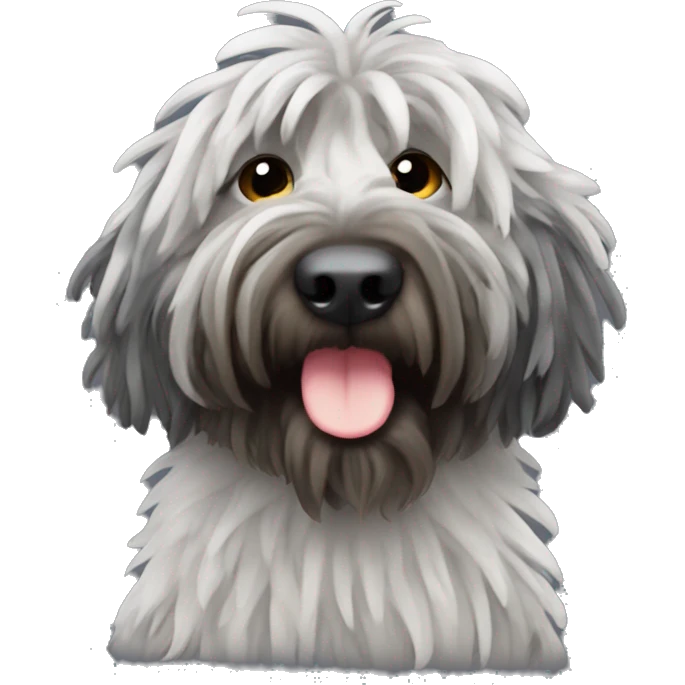 Pastore bergamasco nero marrone e grigio emoji