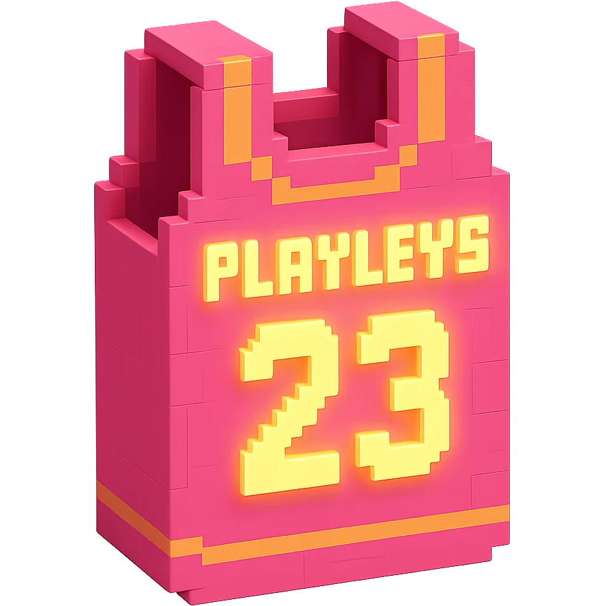 розовая баскетбольная майка со светящейся надписью "23 PLAVLEYS", no background emoji