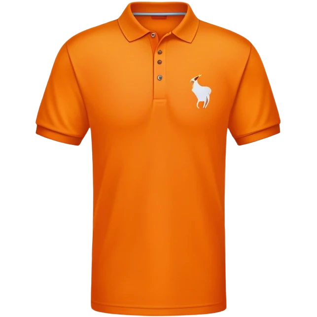 Polo shirt orange and white emoji