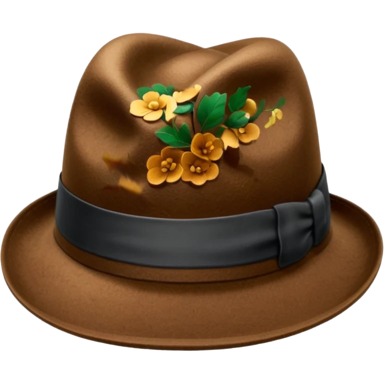 fedora, isolated, transparent background emoji