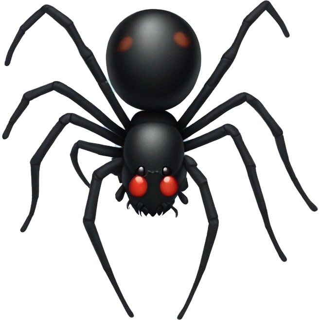 Black widow spider realistic  emoji
