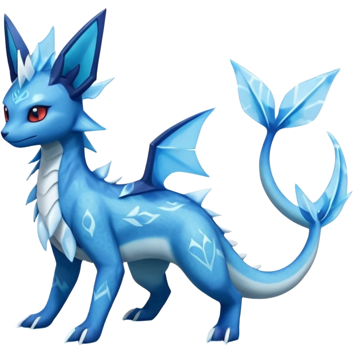 Salandit-Glaceon-Vaporeon-Salamence-hybrid-fusion (full body) emoji