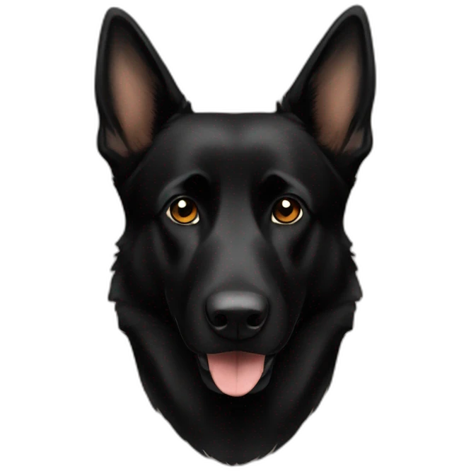 Black german shepherd brown eyes emoji
