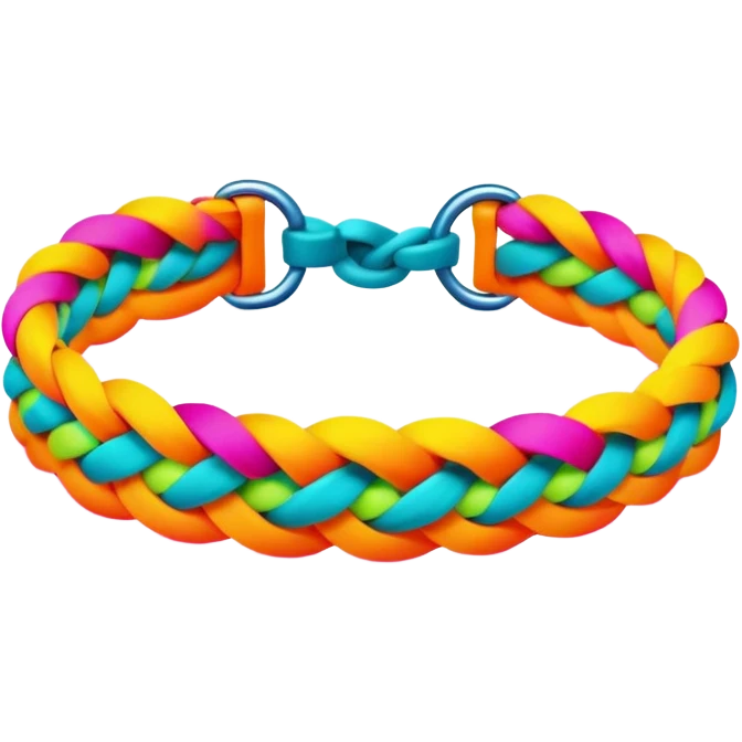 Colorful neon friendship bracelet emoji