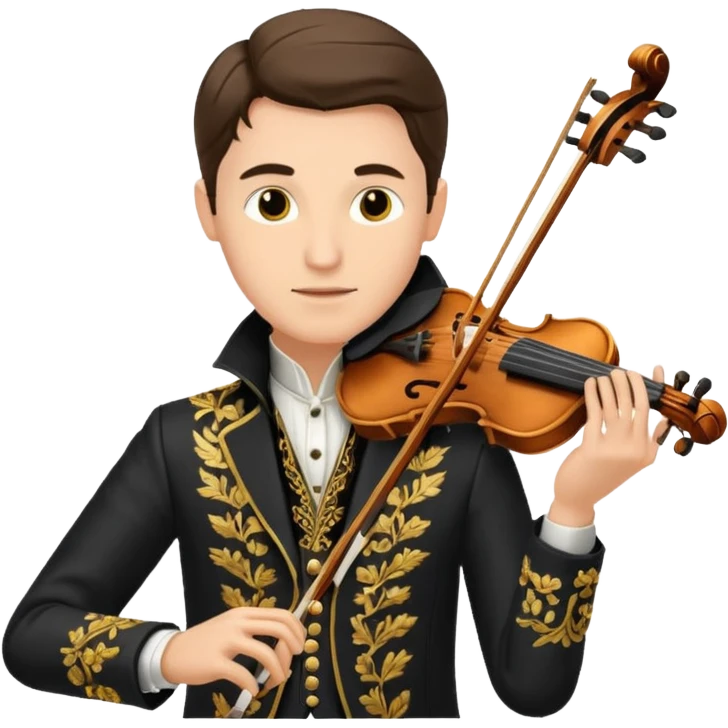 Keman çalan yakışıklı bir soylu emoji