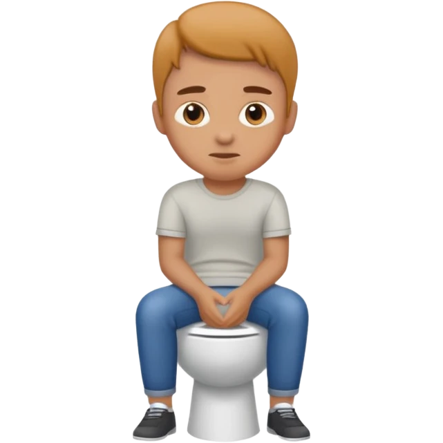 Pooping on a toilet emoji