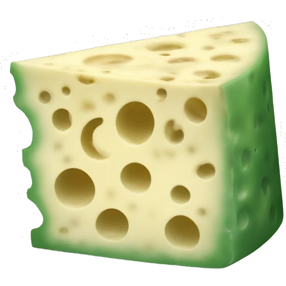 moldy swiss cheese slice emoji