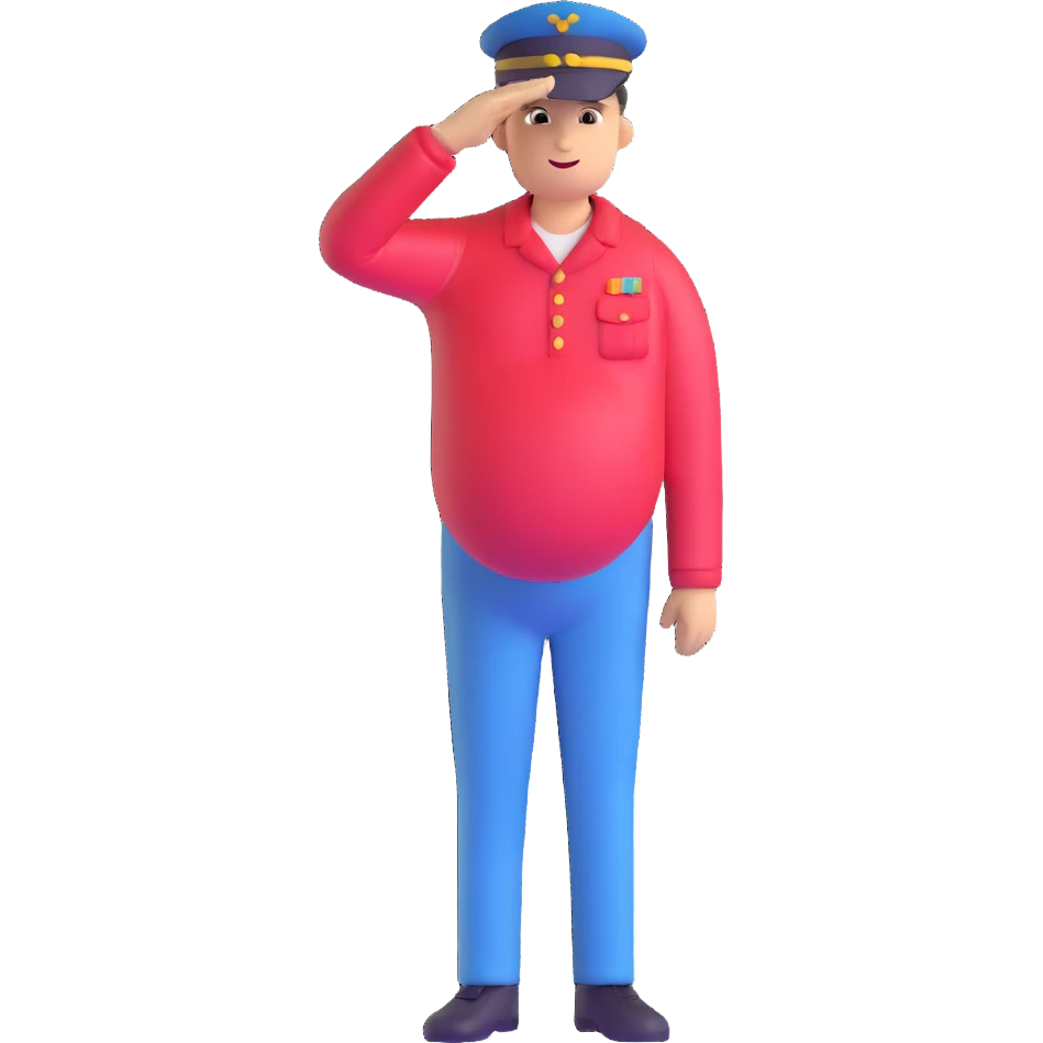 pregnant man saluting emoji