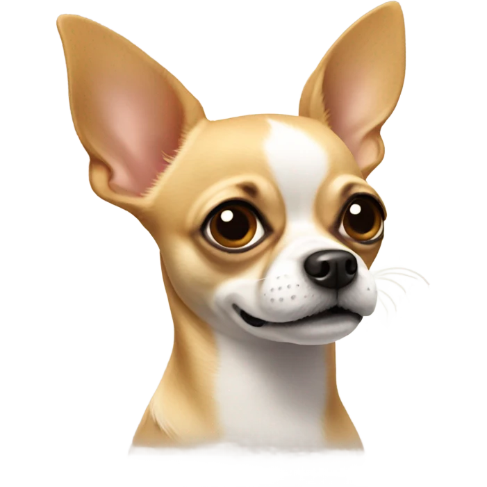 Chihuahua with mustache emoji