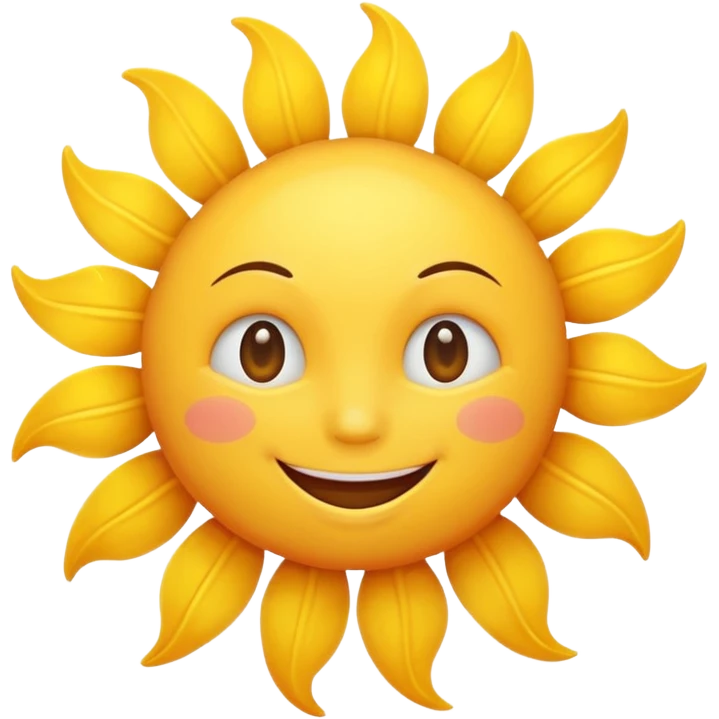 smiling sun emoji, simple and cheerful emoji