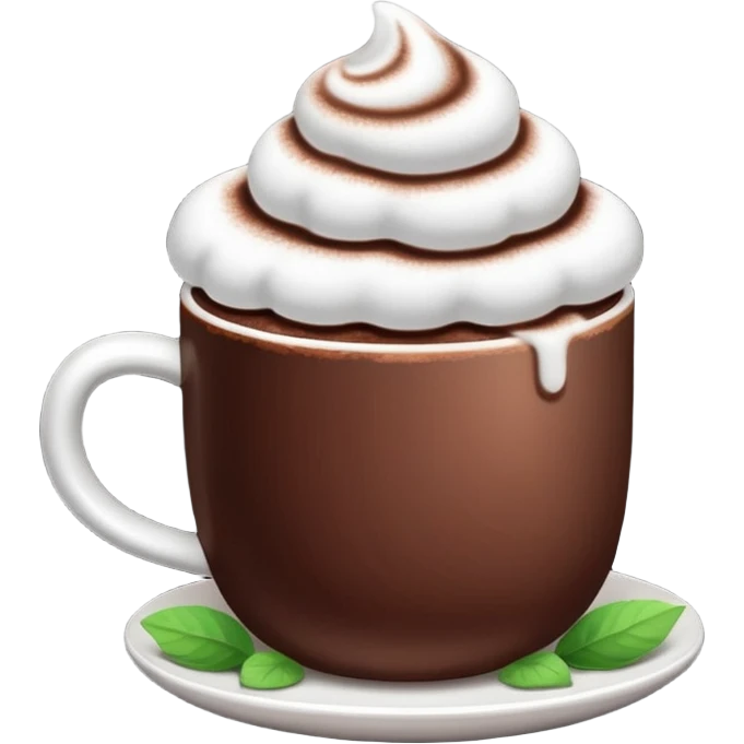 a cup of cocoa with marshmallows emoji