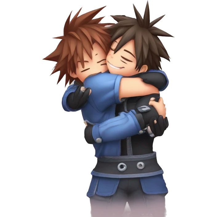 Sora hug kingdom hearts hugging stitch emoji