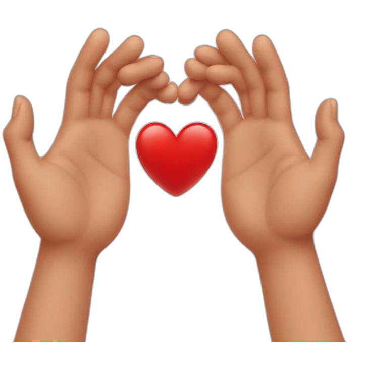 Heart between hands emoji