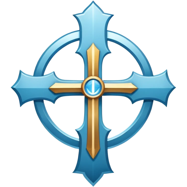 apostle emblem with light blue colors, biblical symbol emoji