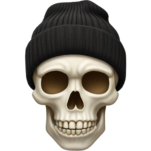 Skull with beanie  emoji