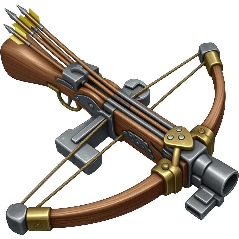 loaded medieval crossbow - with no background emoji