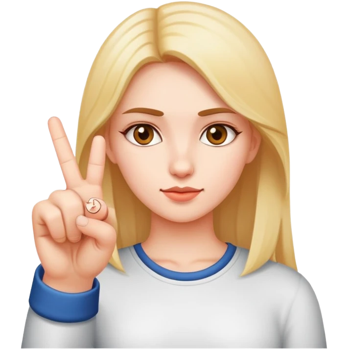 a girl putting the middle finger up emoji