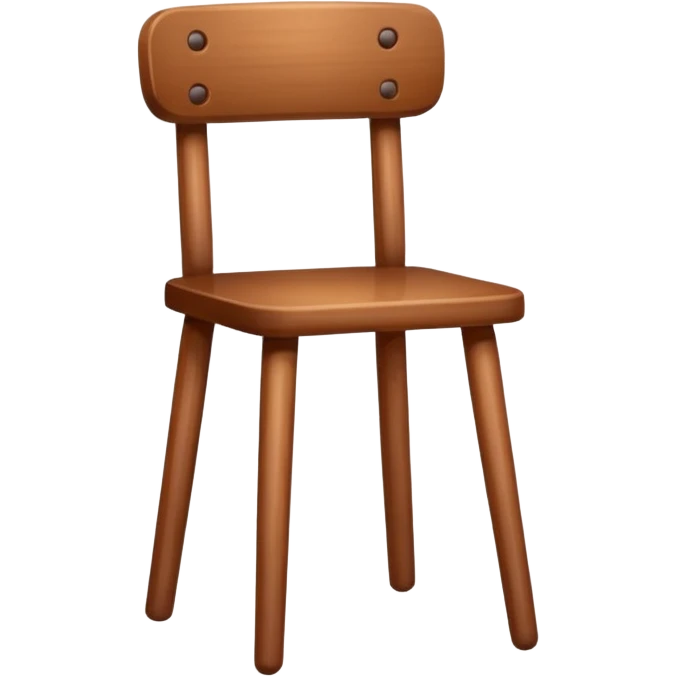 Wooden chair with only seat and  with three legs emoji