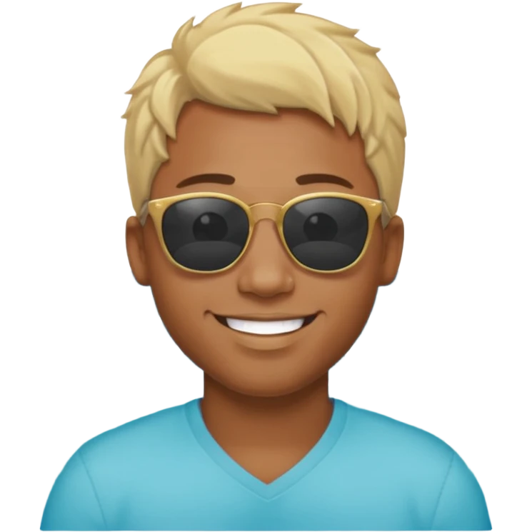 Black man hair smiling with blonde in love at ocean  emoji