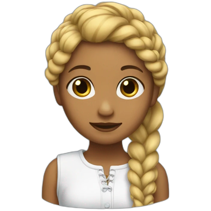  Girl with Braid jellow  emoji