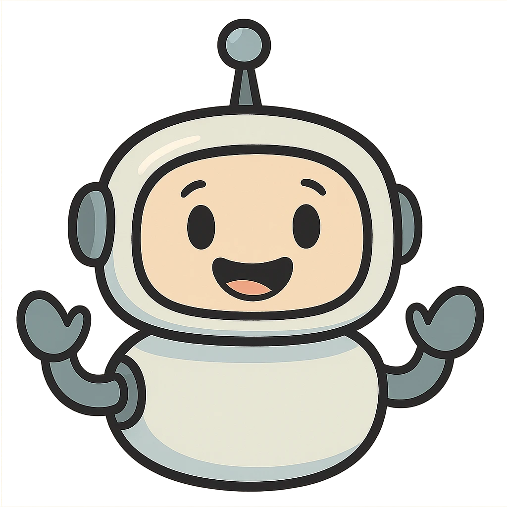 rounded shape smiling chatbot emoji