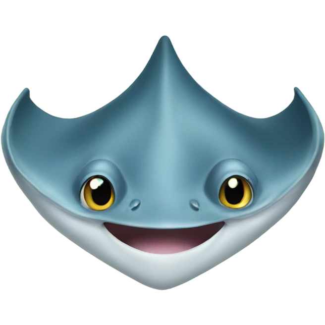 A smiling stingray emoji