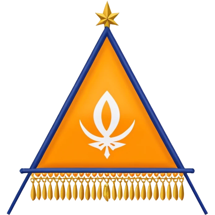Khalistan 🪯 flag triangle  emoji