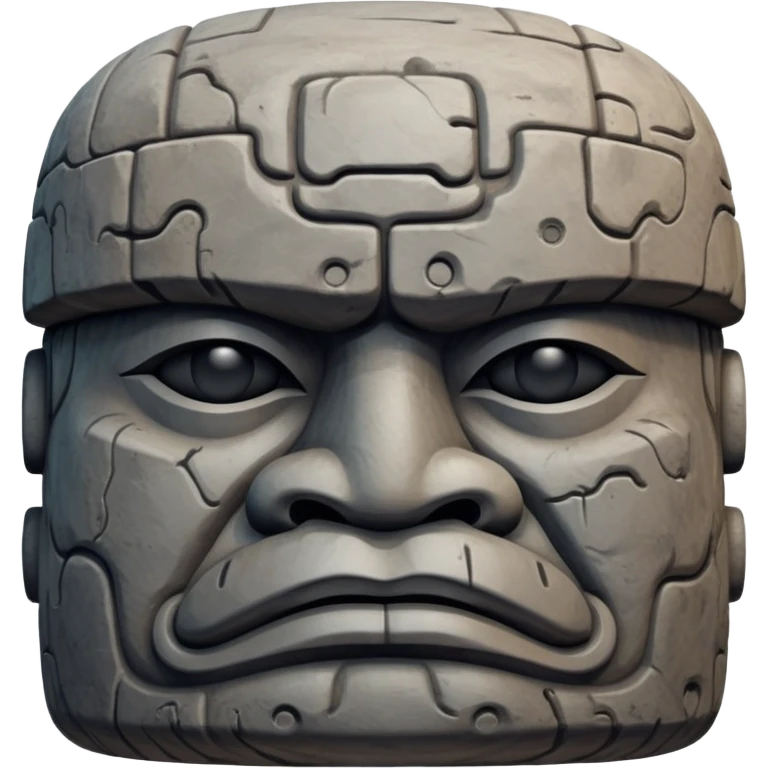 Olmec colossal stone head emoji