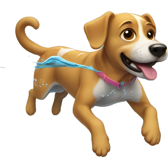 Swimming dog emoji