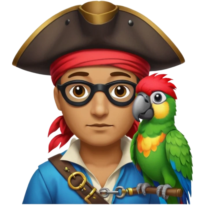 pirate and parrot emoji