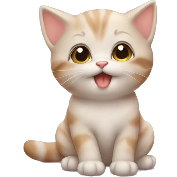 cute kitten flying kiss emoji