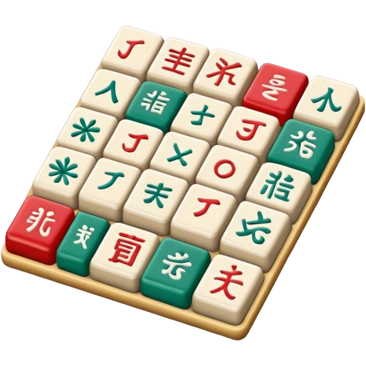 mahjong set of tiles emoji