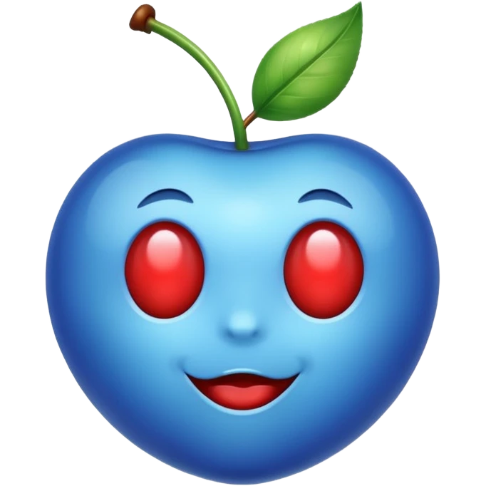 Une  cerise bleu ils 8 emoji